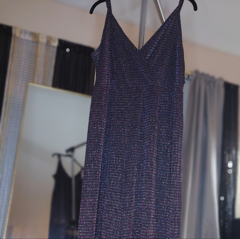 *Worn Once* Wild Fable V-Neck Sparkle Wrap Jumpsuit SZ. L - Picture 3 of 4
